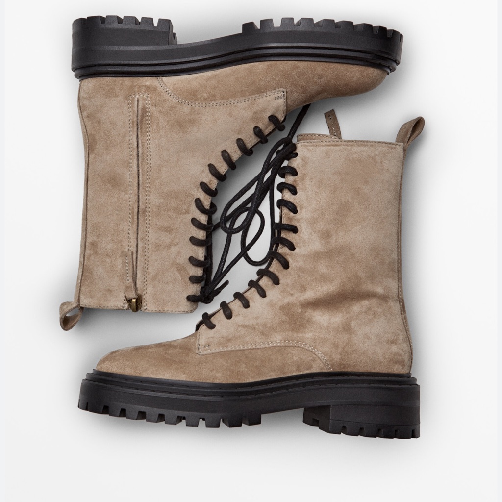 Massimo Dutti Suade Boots Size 39